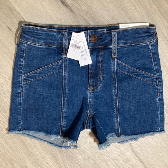 NWT American Eagle MIDI Stretch Jean Shorts Size 4